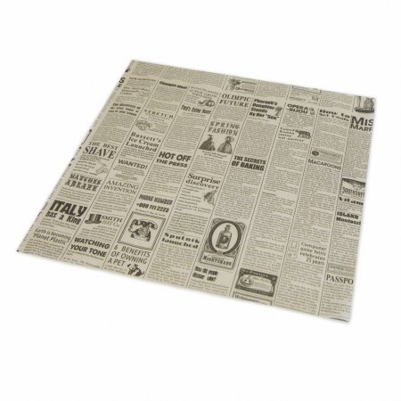 Упаковочная бумага 305*305мм, "Газета", 45г/м2