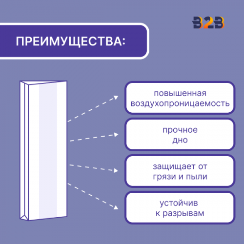 Пакет бумажный 100x50x640 с окном, белый (1000 шт.)