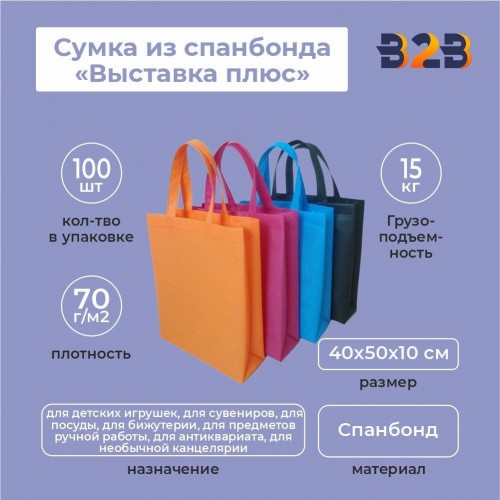Сумка из спанбонда «Выставка плюс» 40x50х10